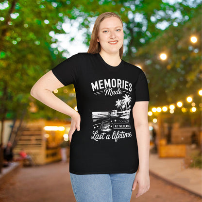 Memories Made at the Beach Last A Lifetime Adult T-shirt