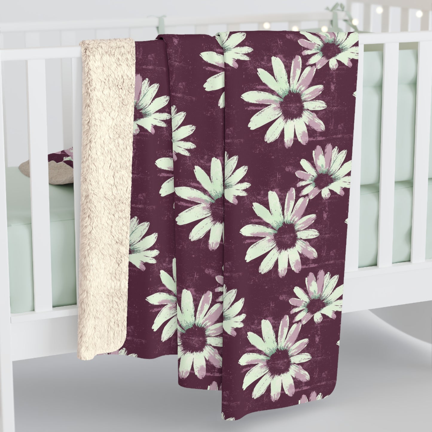 Purple Tide Petals Fleece Blanket