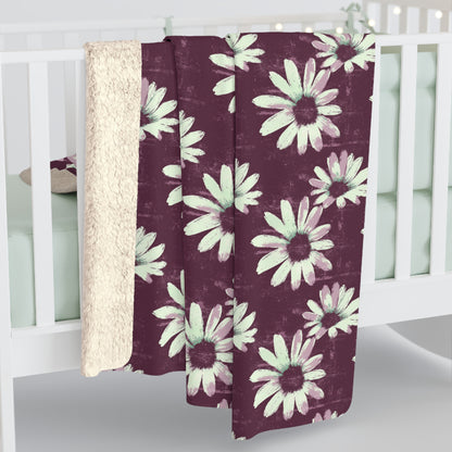 Purple Tide Petals Fleece Blanket