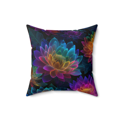 Luminous Lotus Throw Pillow