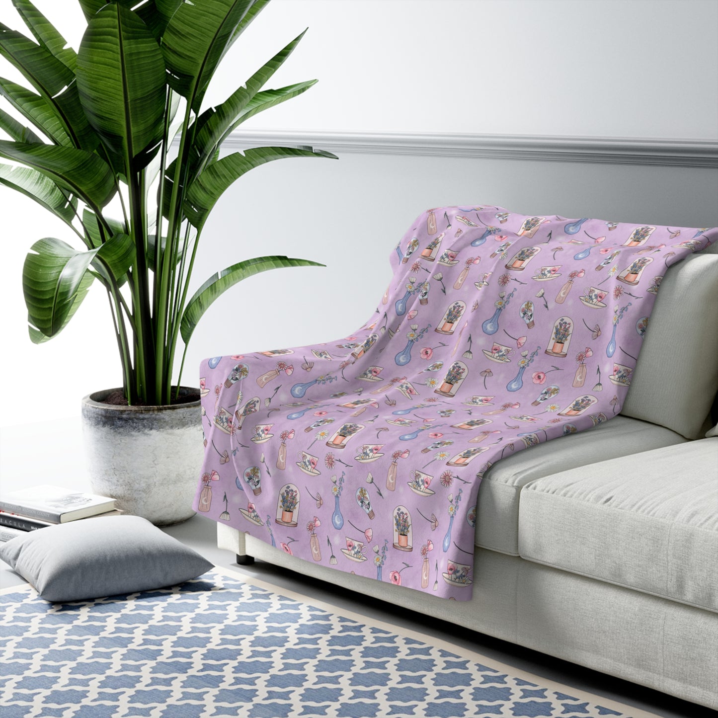 Lilac Meadow Keepsakes Fleece Blanket