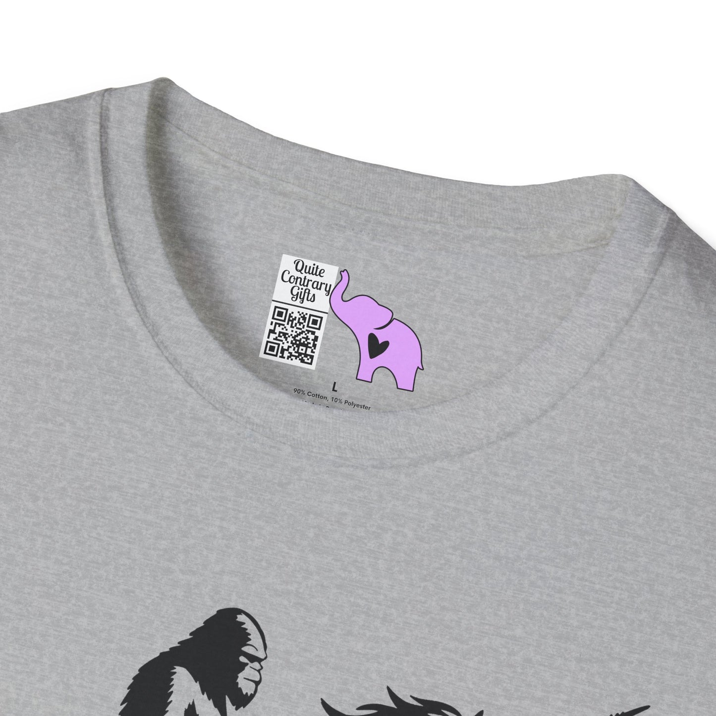 Bigfoot Rides A Unicorn Adult T-shirt