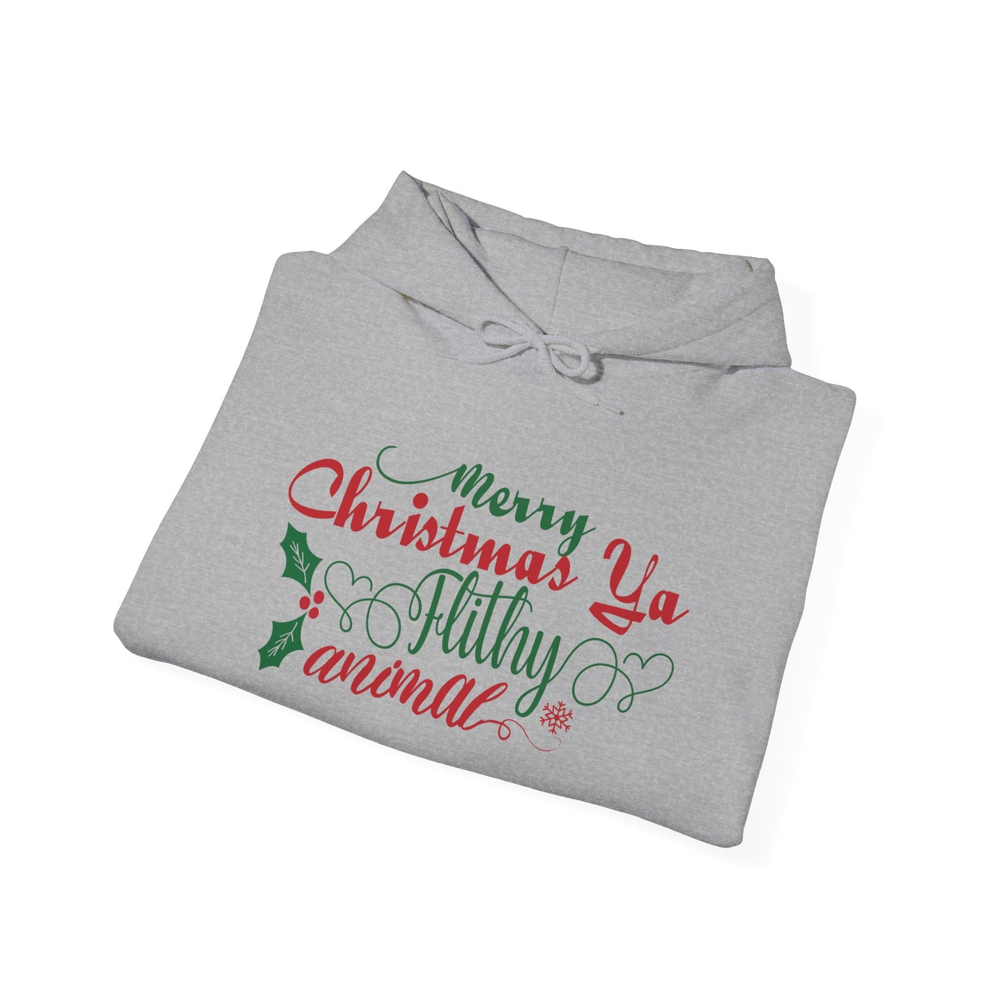 Merry Christmas Ya Filthy Animal Heavy Blend™ Hooded Sweatshirt