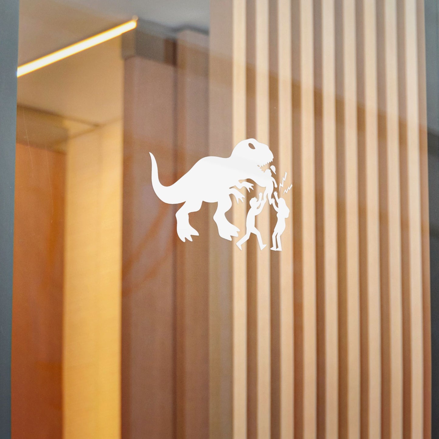T-Rex Chases Family Decal