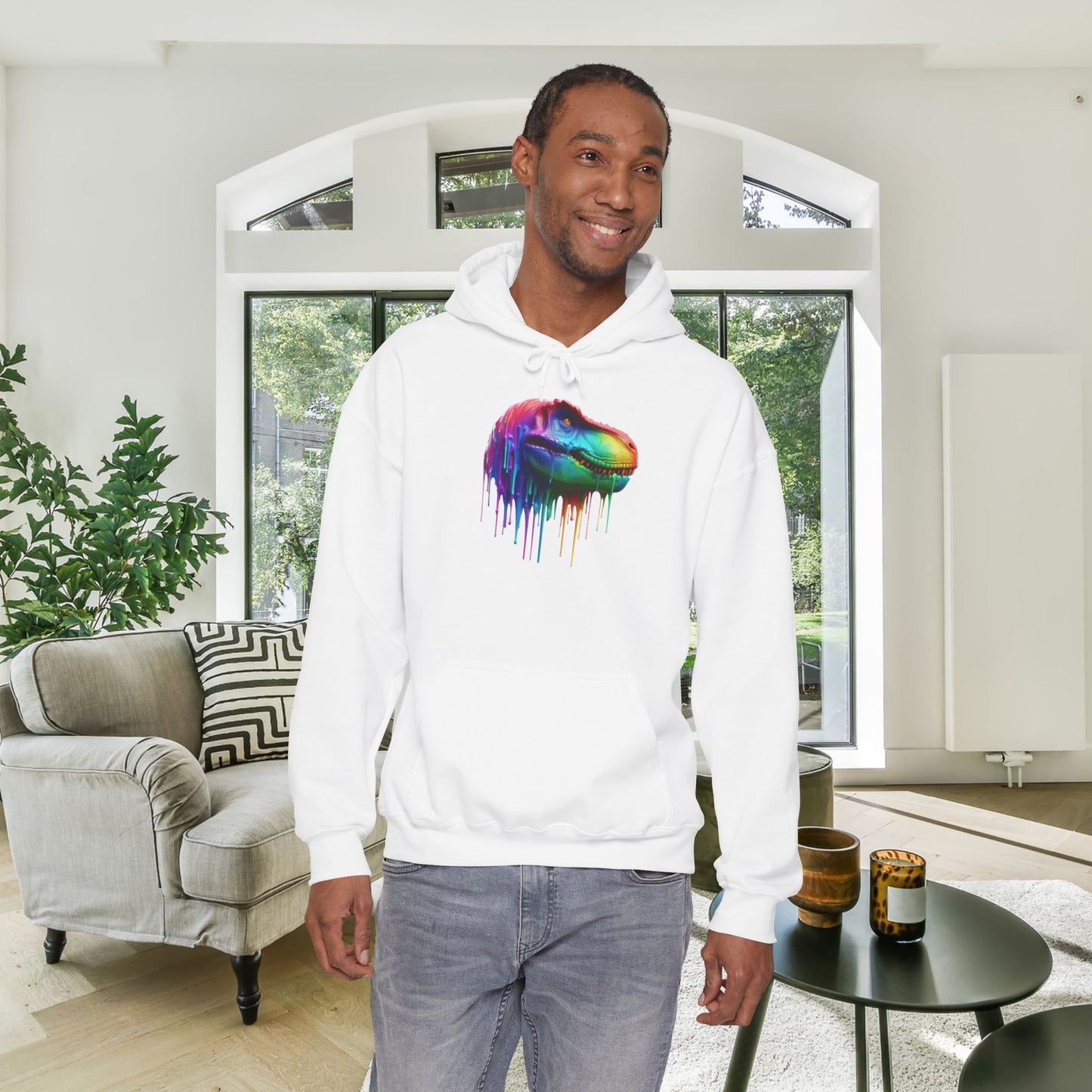 Colorful Dinosaur Heavy Blend™ Hooded Sweatshirt