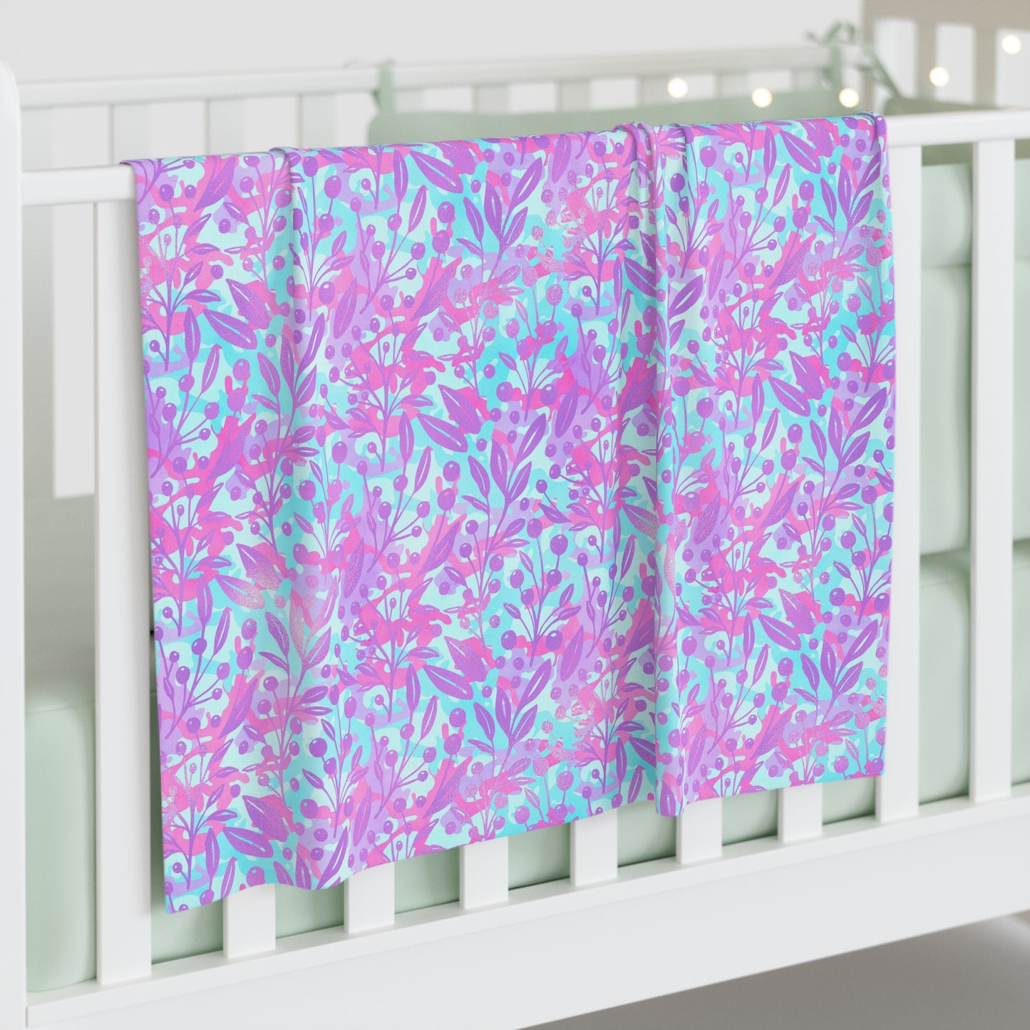 Sweet Berry Bloom Baby Swaddle Blanket