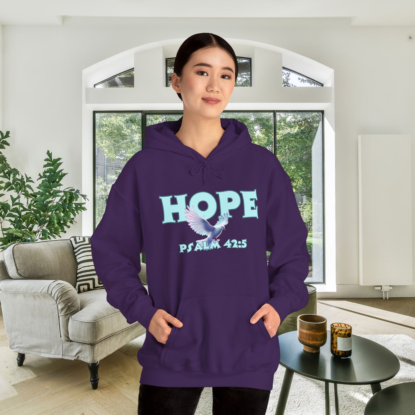 HOPE Psalm 42:5 Heavy Blend™ Hooded Sweatshirt