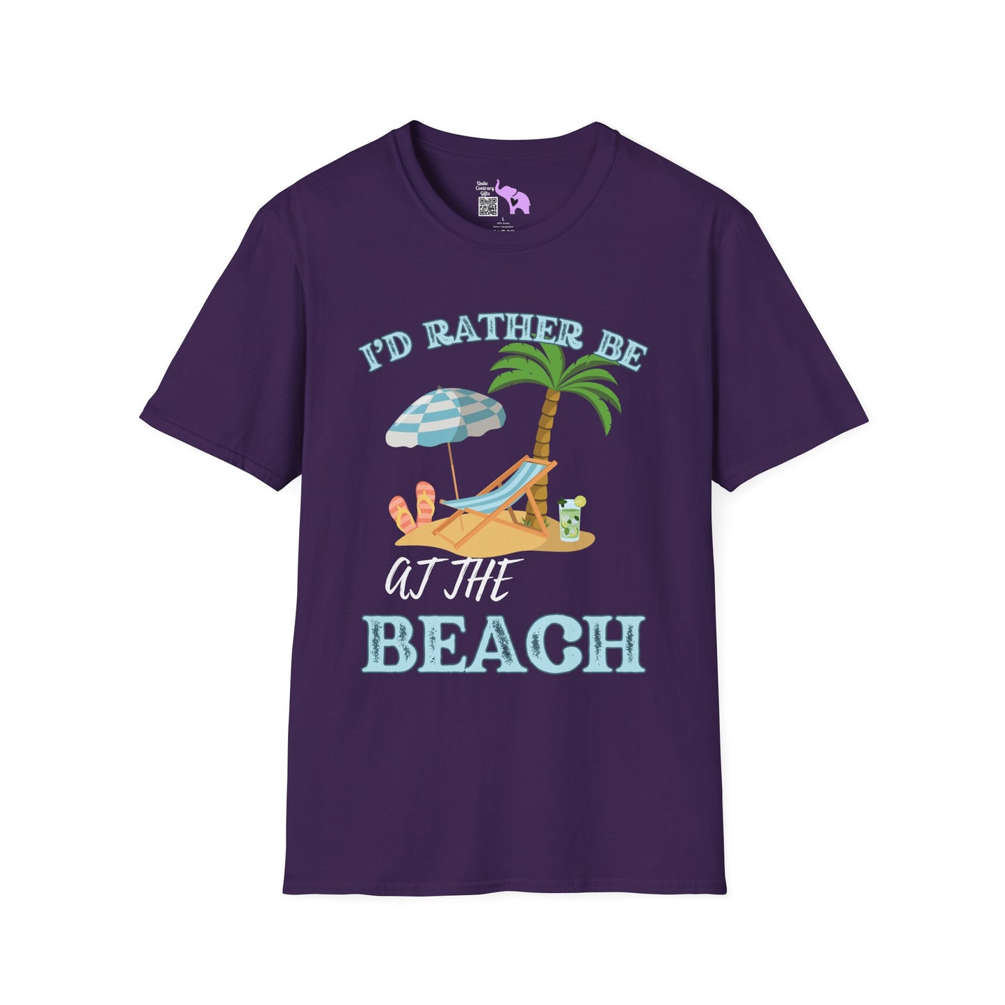 I'd Rather Be At The Beach Adult T-shirt
