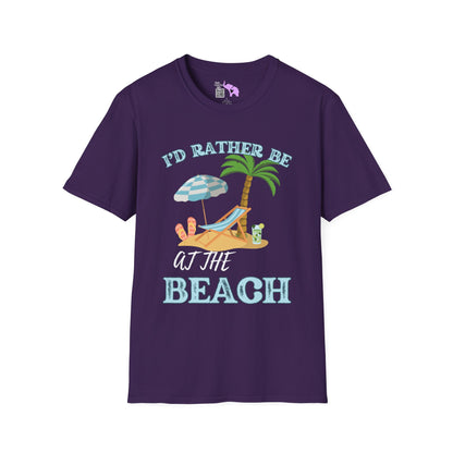I'd Rather Be At The Beach Adult T-shirt