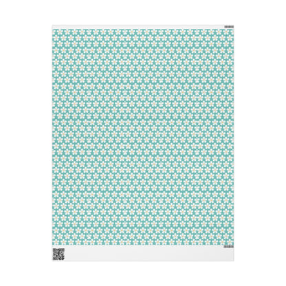 Tealberry Blooms Wrapping Paper