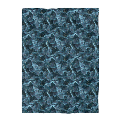 Midnight Sheer & Lace Microfiber Duvet Cover