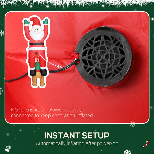 Santa vs. The Mischievous Dog 8ft Inflatable