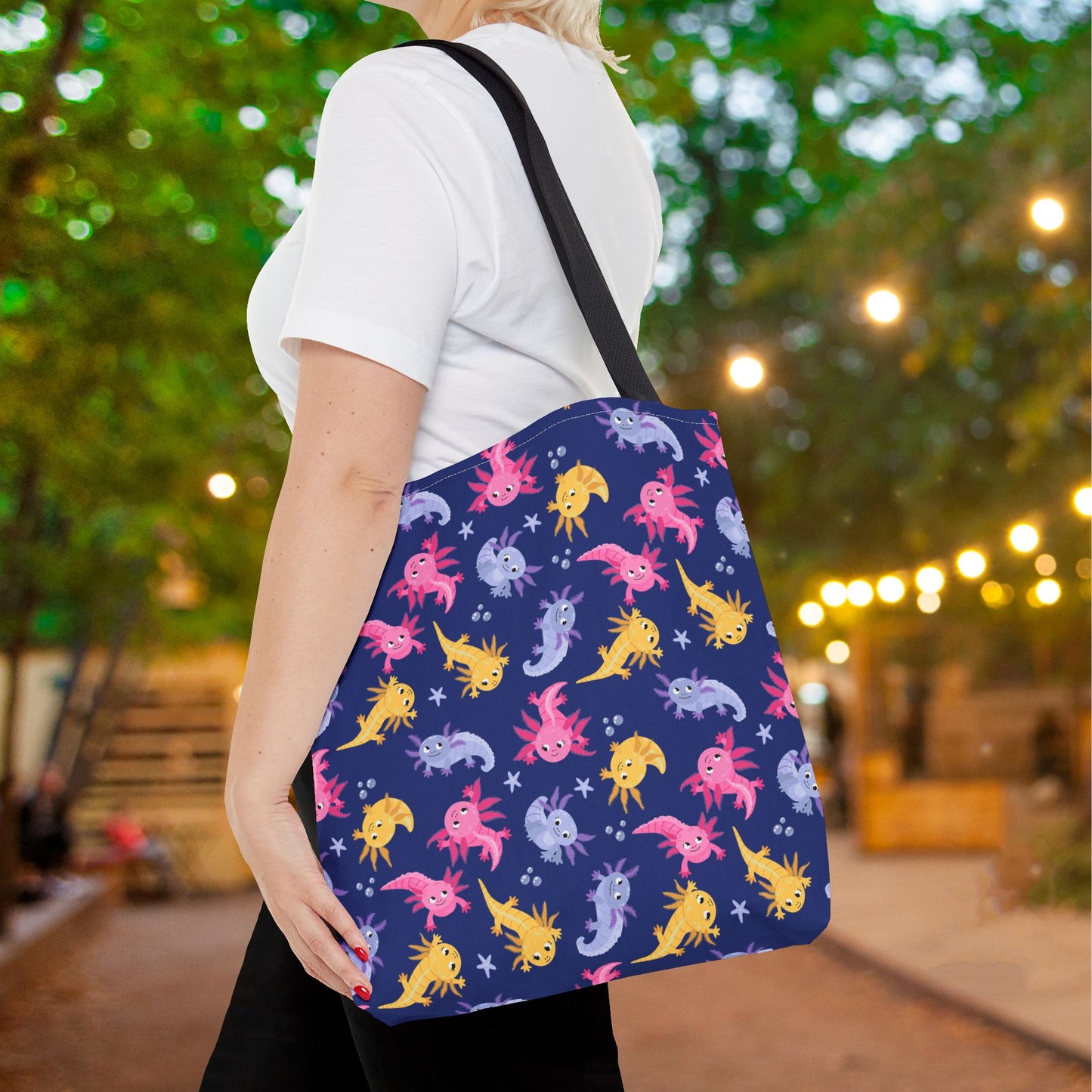 Axolotl Lagoon Canvas Tote Bag