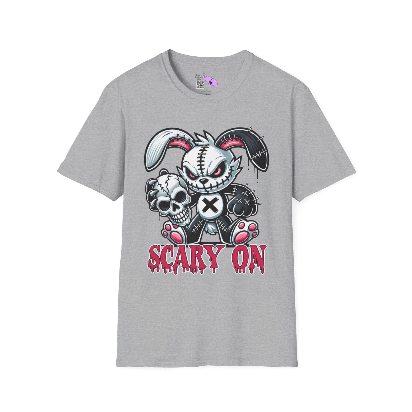 Scary On Voodoo Bunny Adult T-shirt