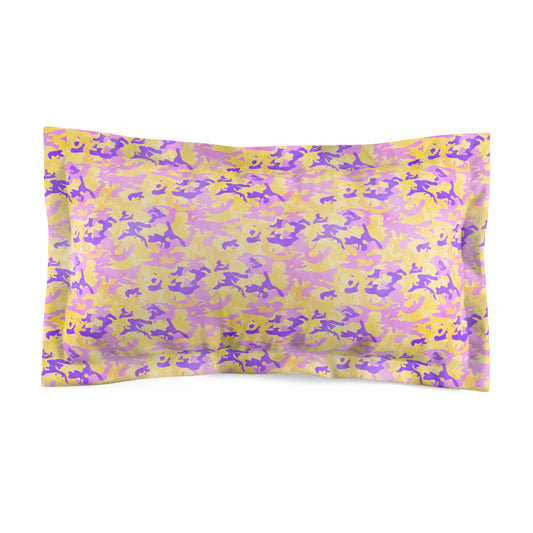 Peach Sorbet Camo Microfiber Pillow Sham