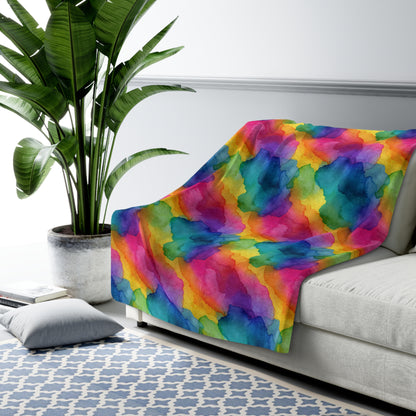 Rainbow Watercolors Basic Bedding Set
