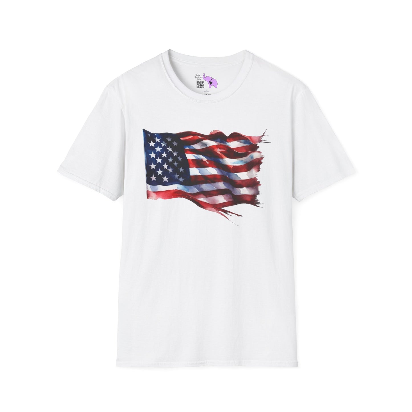Distressed American Flag Adult T-shirt