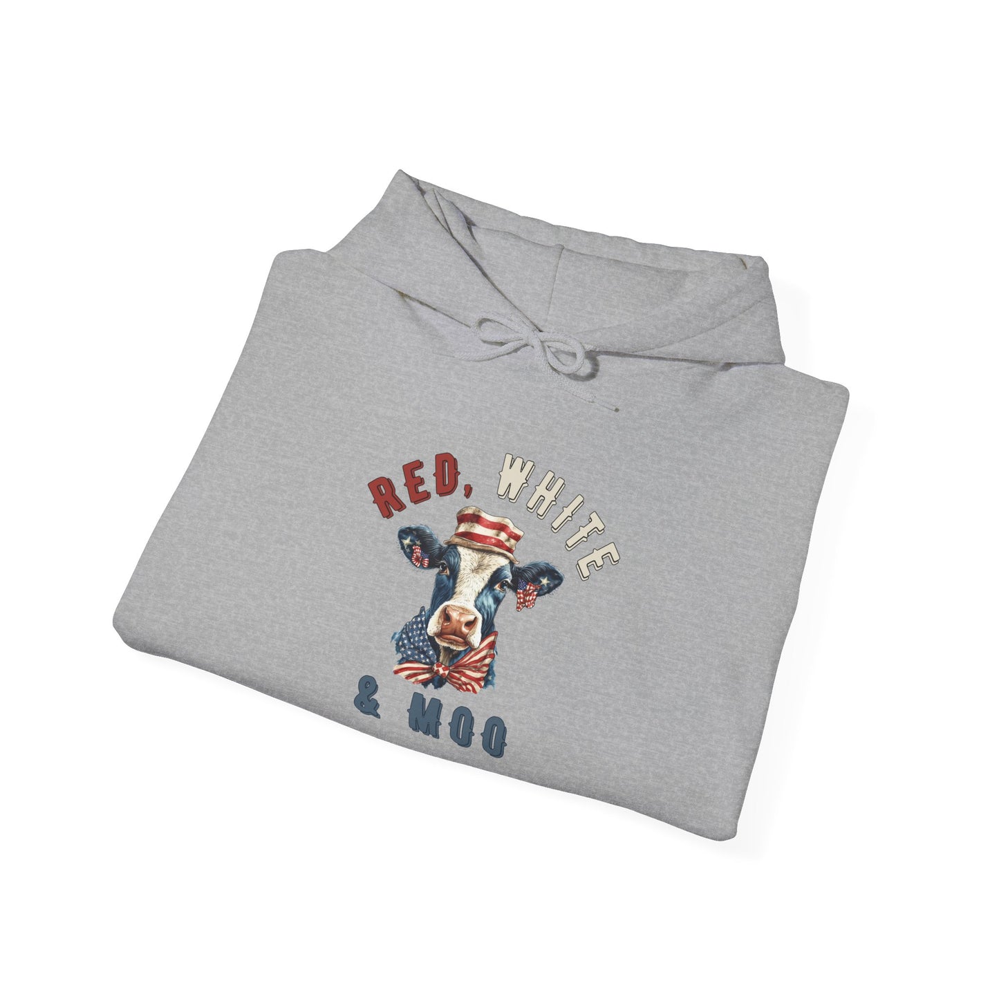 Red, White, & Moo Off Heavy Blend™ Hooded Sweatshirt