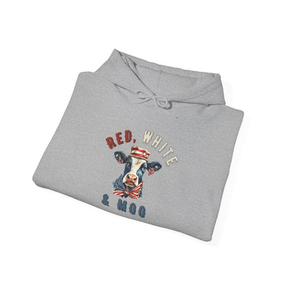 Red, White, & Moo Off Heavy Blend™ Hooded Sweatshirt