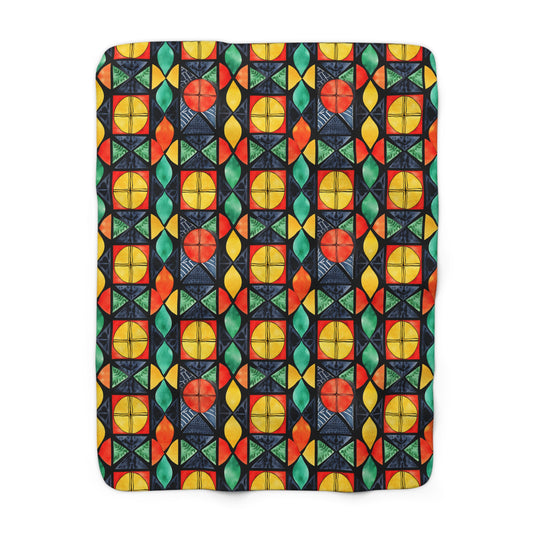 Candlelight Burst Sherpa Fleece Blanket