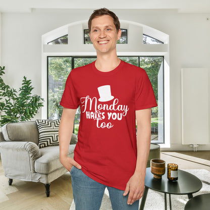 Monday Hates You Too Adult T-shirt