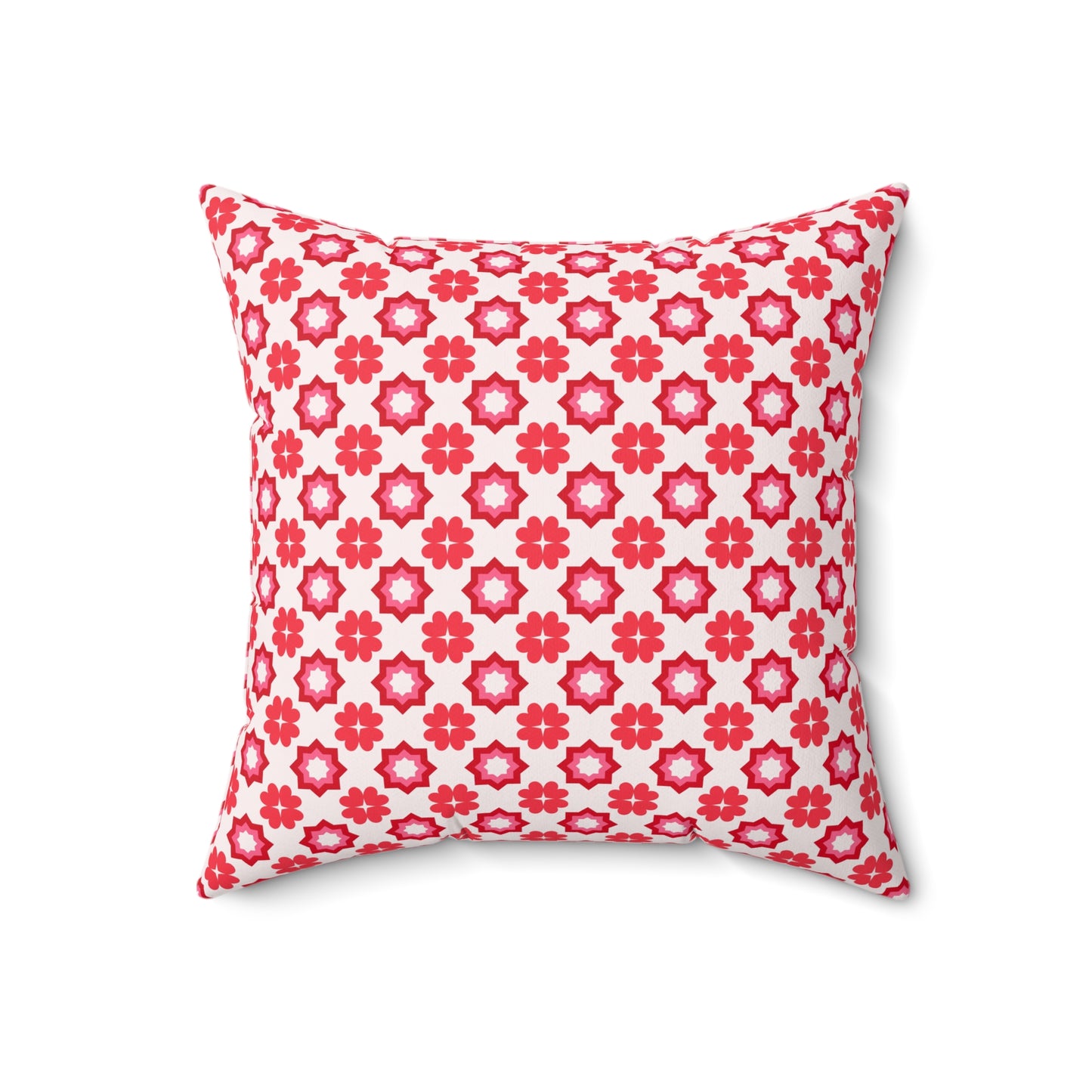Scarlet Star Garden Throw Pillow