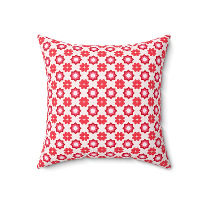 Scarlet Star Garden Throw Pillow
