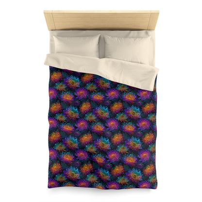 Luminous Lotus Microfiber Duvet Cover