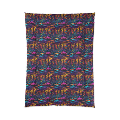 Psychedelic Spore Forest Comforter