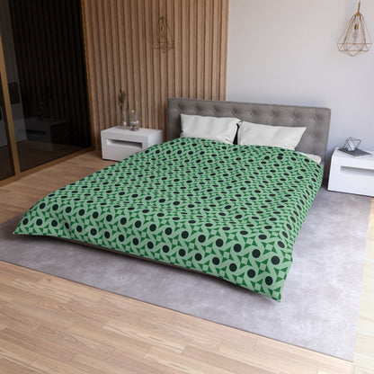 Emerald Pinwheels Duvet Bedding Set