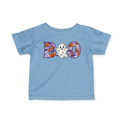 Cute Floral Boo w/Ghost Infant Soft T-Shirt