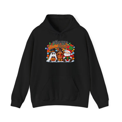 Happy Hallowthanksmas (String Lights) Heavy Blend™ Adult Hoodie