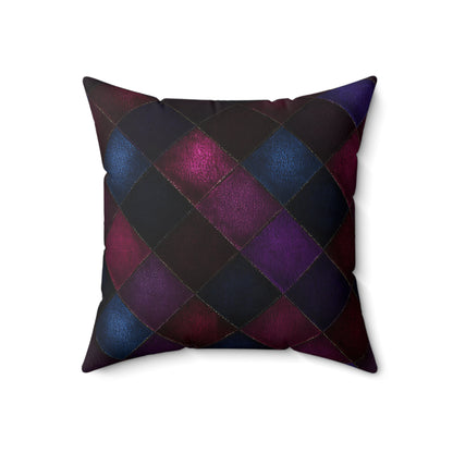 Velvet Patchwork Print Throw Pillow