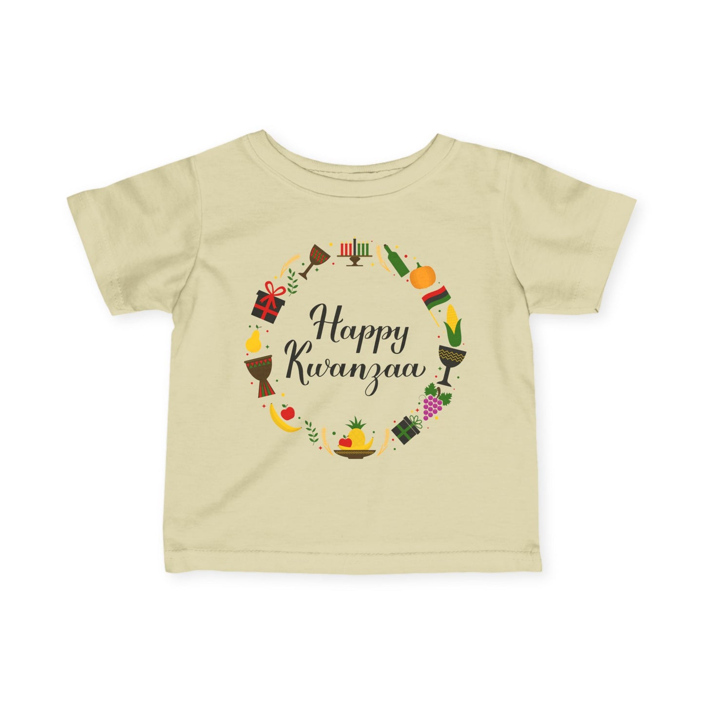 Happy Kwanzaa Wreath Infant Soft T-Shirt