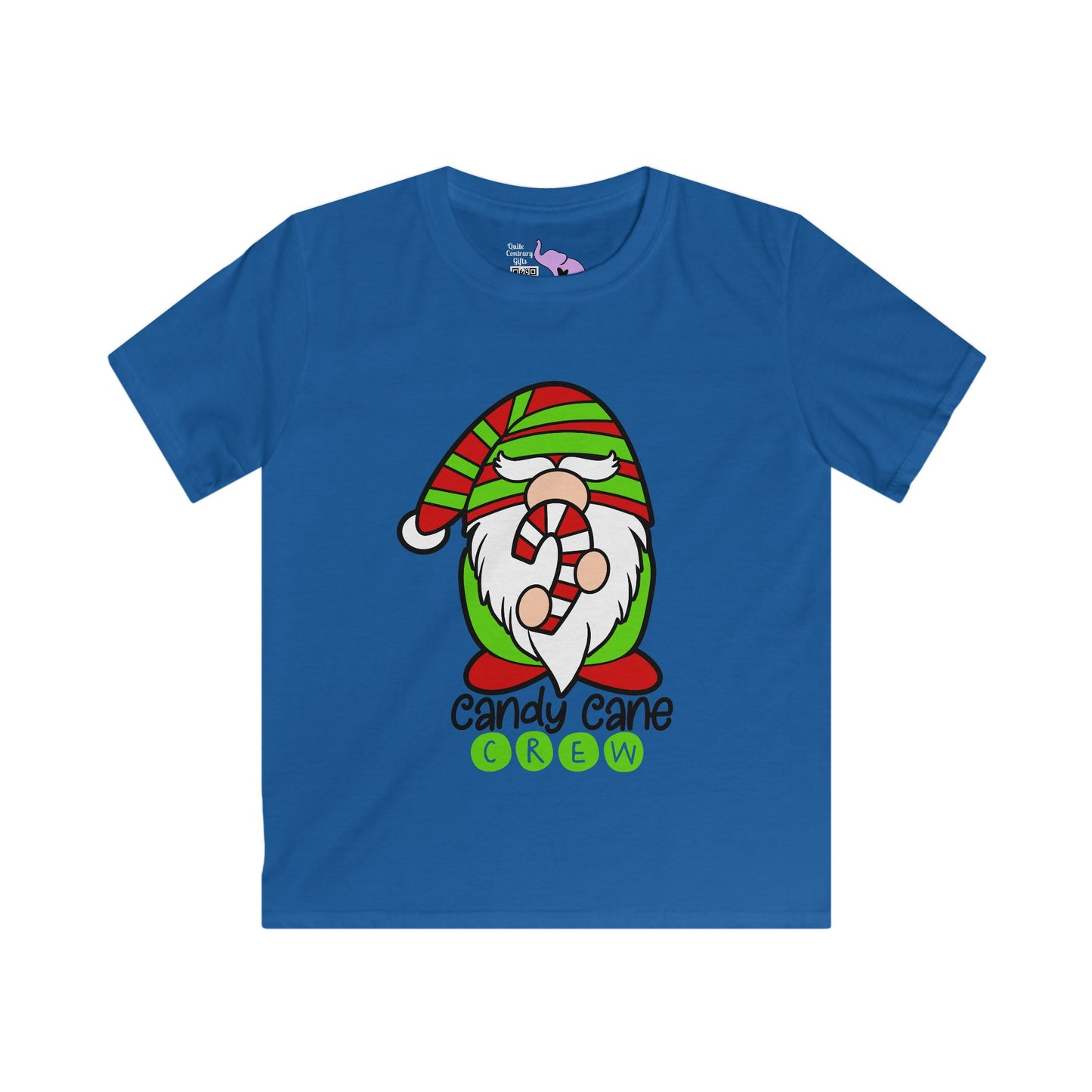 Candy Cane Crew Gnome Youth Softstyle Tee