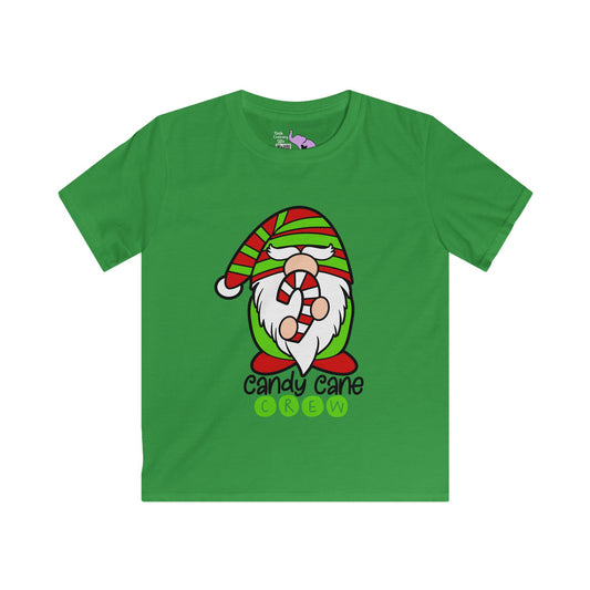 Candy Cane Crew Gnome Youth Softstyle Tee