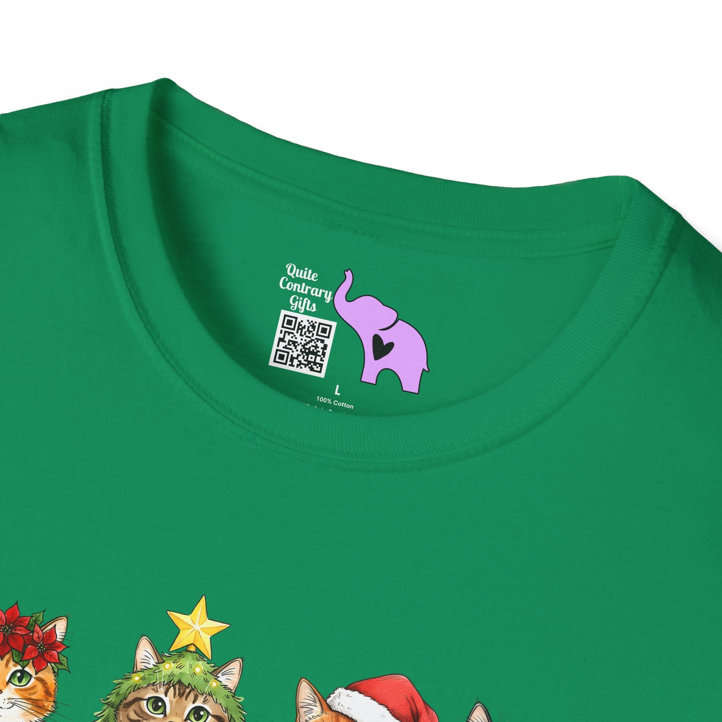 Purrfectly Festive Adult T-shirt