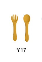 Soft Silicone Food Grade Kids Spoon & Fork Set