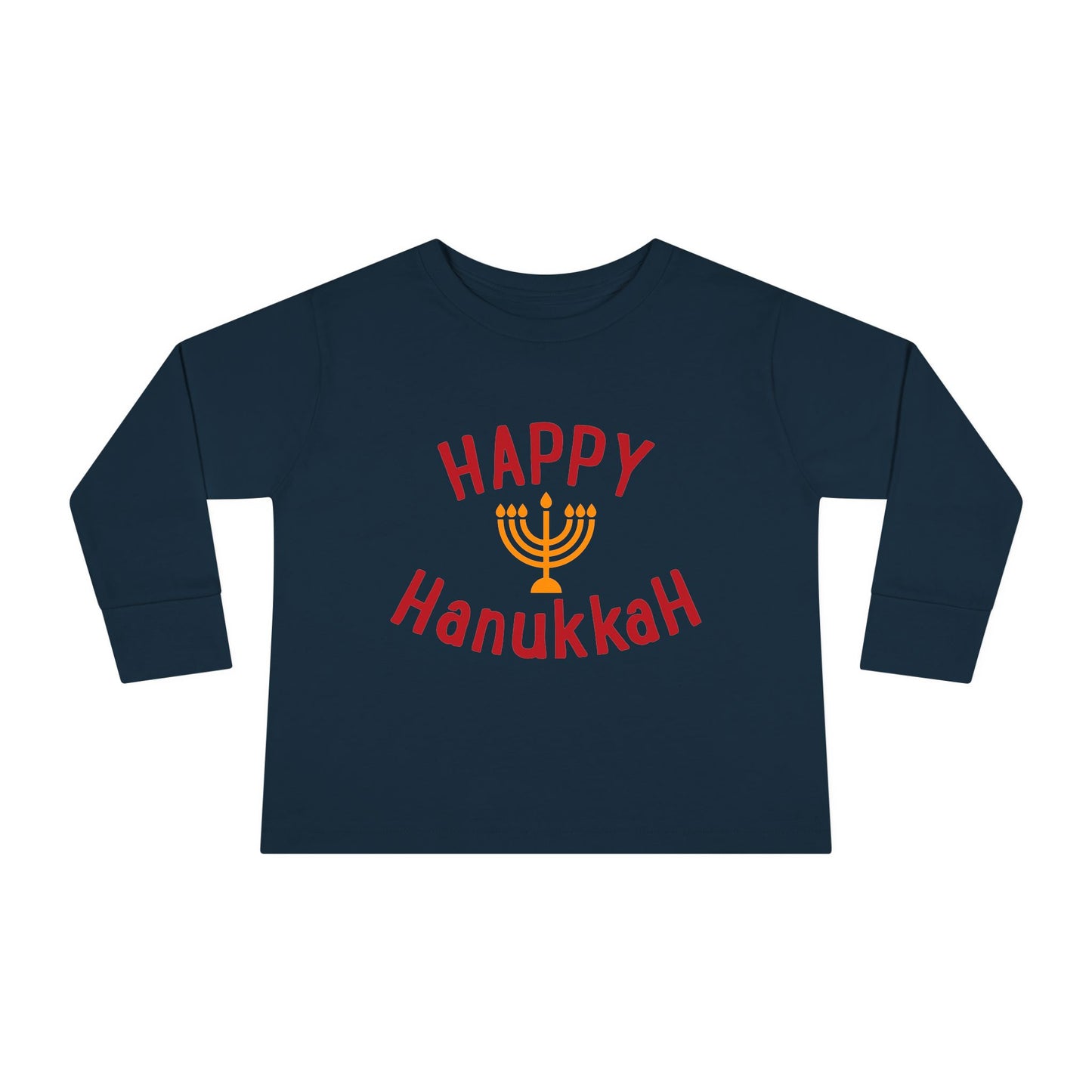 Happy Hanukkah Toddler Long Sleeve Tee