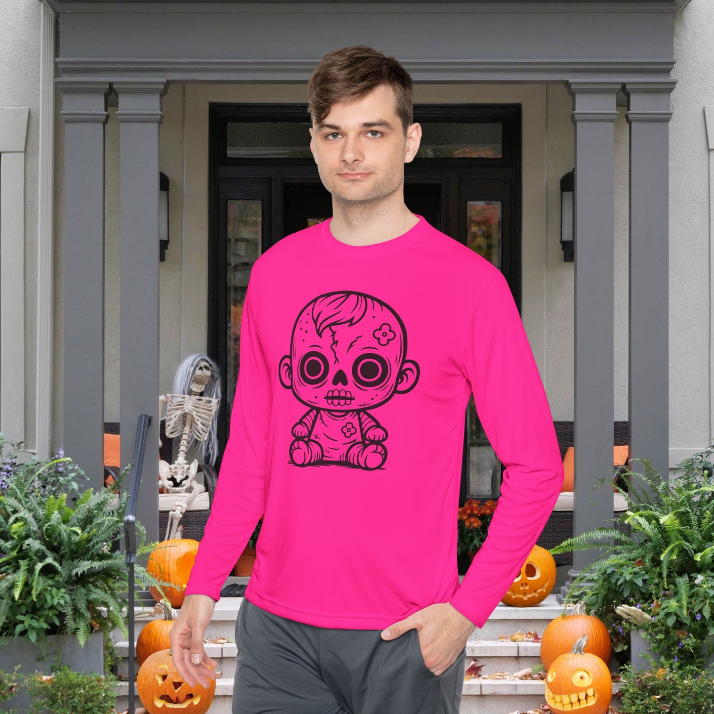 Zombie Baby Adult Long Sleeve Tee