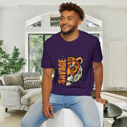 Savage Tiger Adult T-shirt