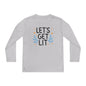 Hanukkah Let's Get Lit Youth Long Sleeve Tee