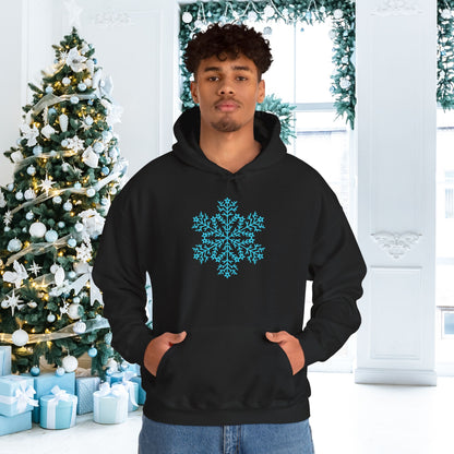 Large Snowflake Adult Heavy Blend™ Hooded Sweatshirt