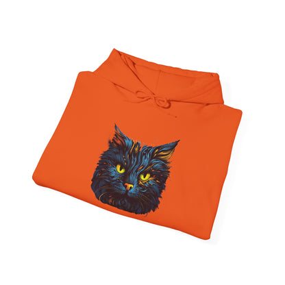 Creepy Black Cat 15 Heavy Blend™ Hooded Sweatshirt