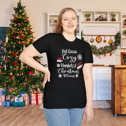 Hot Cocoa, Cozy Blankets & Christmas Movies Adult T-shirt
