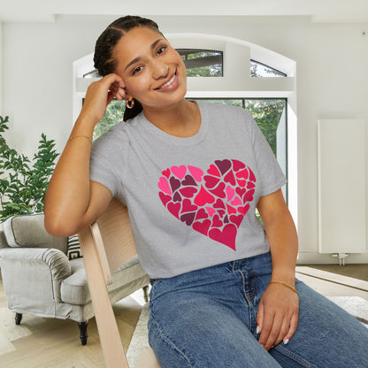 Hearts Within A Heart Adult Unisex Tshirt