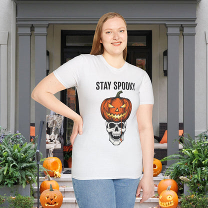 Stay Spooky (Pumpkin/Skull) Adult T-shirt