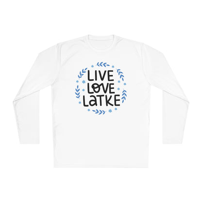 Hanukkah Live Love Latke Adult Long Sleeve Tee