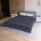 Navy & Gold Botanica Microfiber Duvet Cover