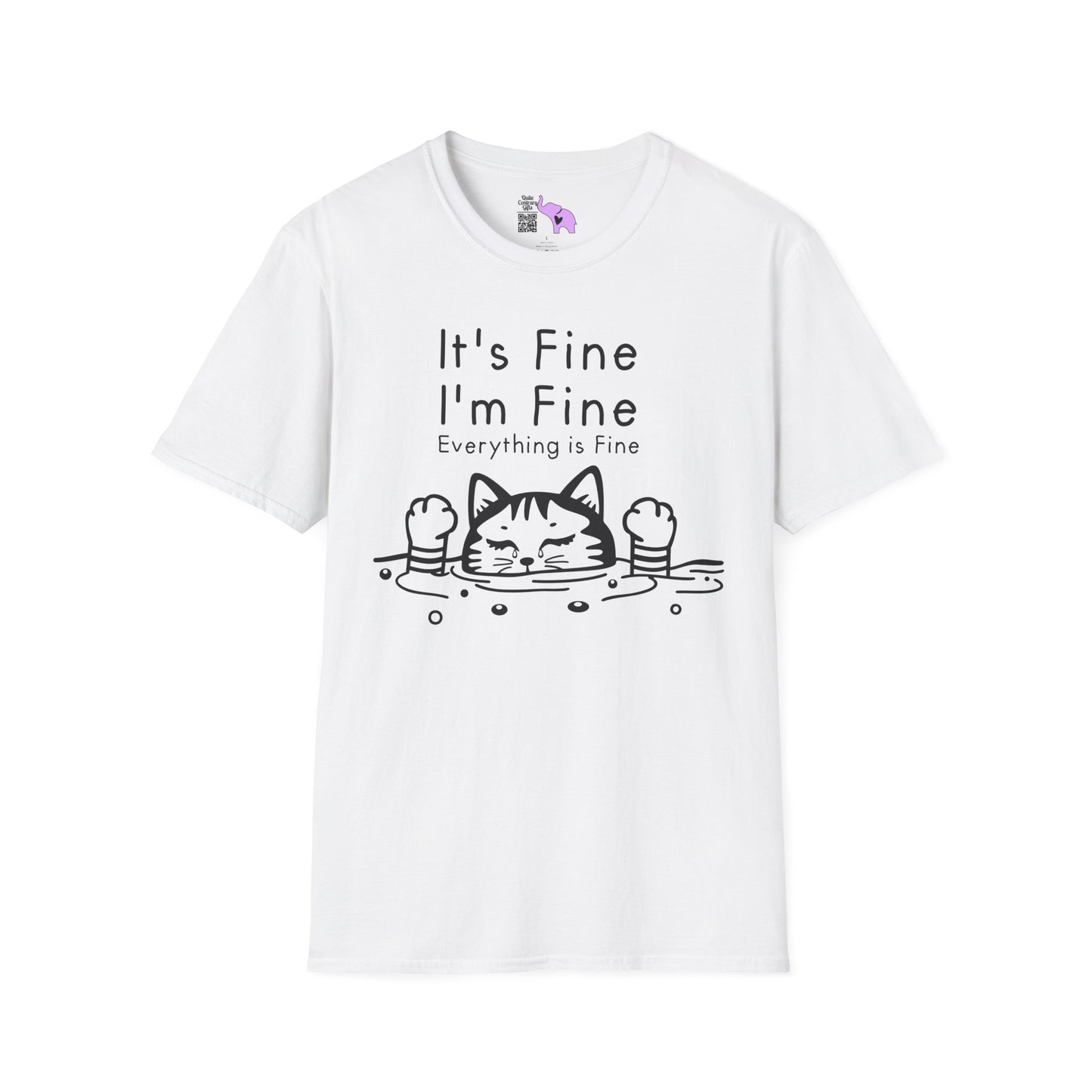 It's Fine I'm Fine Everything's Fine (Cat) Adult T-shirt